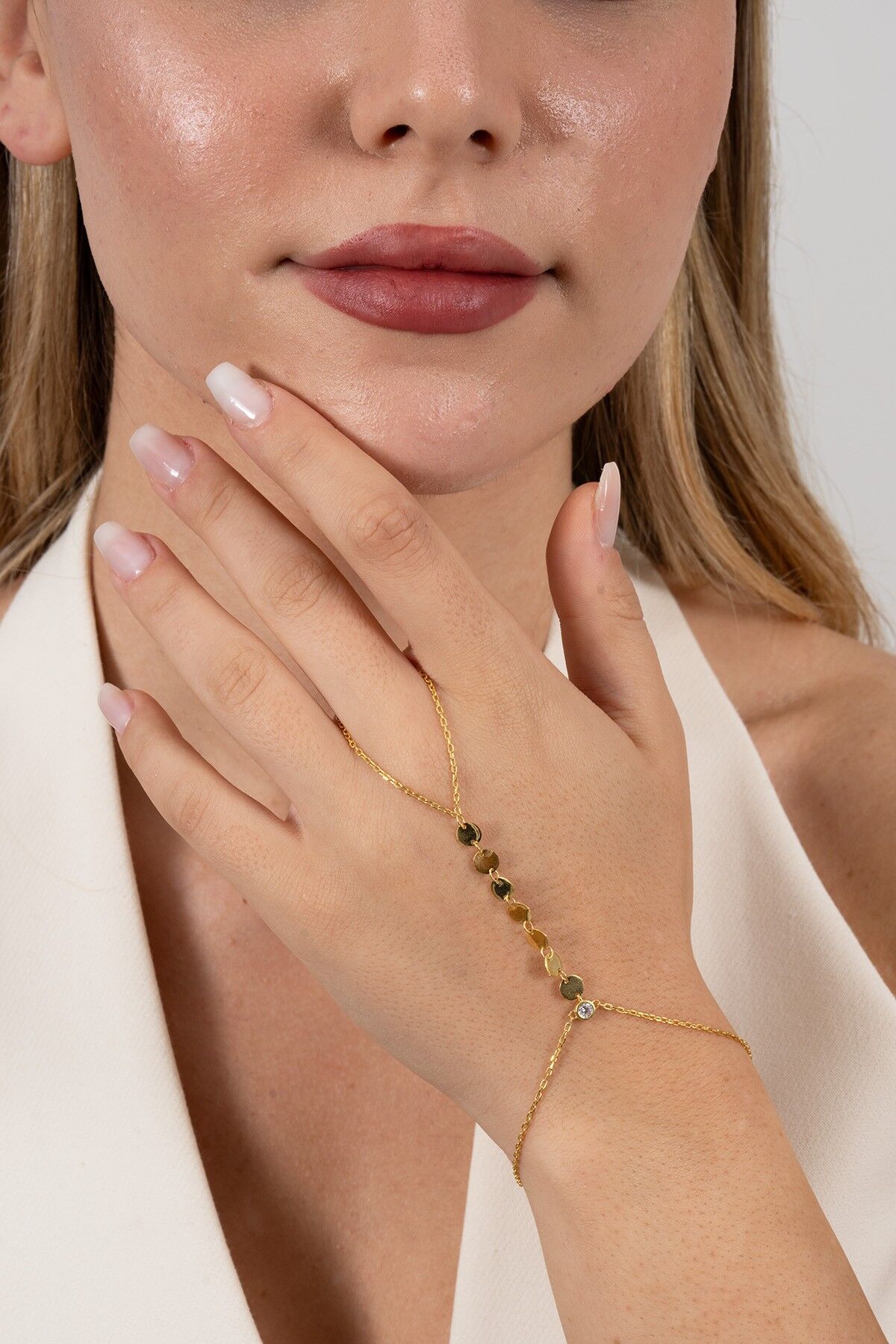 925 ayar gümüş şahmeran altın yaldızlı zirkon taşlı pullu şahmeran SGTL13176GOLD