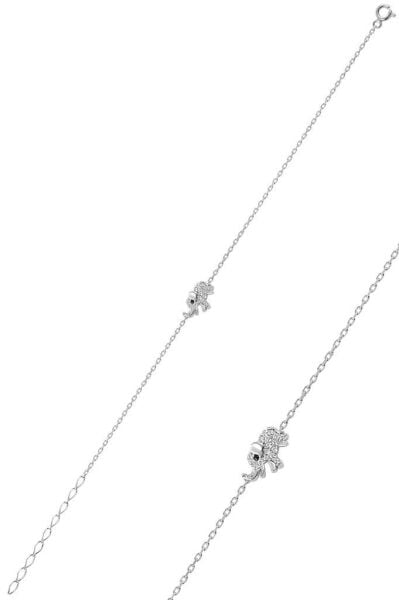 Gümüş rodyumlu fil modeli bileklik SGTL10833RODAJ