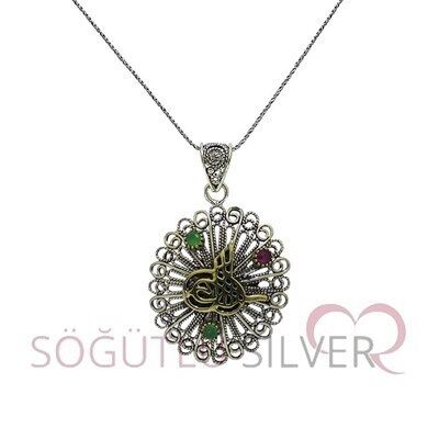 osmanlı turralı telkarı kolye kolye5070