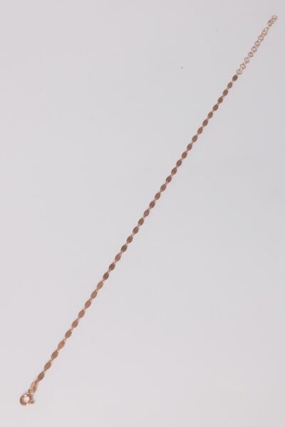 925 ayar gümüş halhal rose mekik pullu halhal SGTL13180ROSE