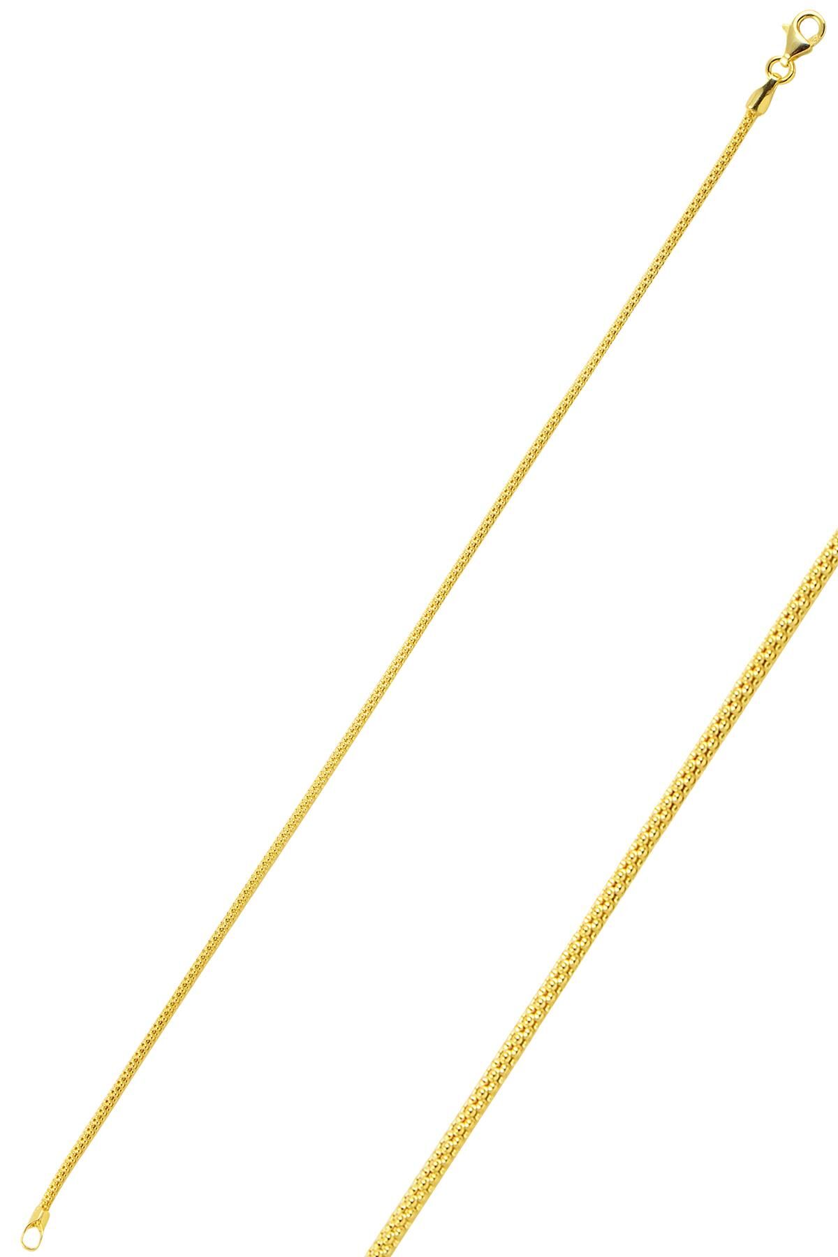 Gümüş altın yaldızlı zincir bileklik SGTL10246