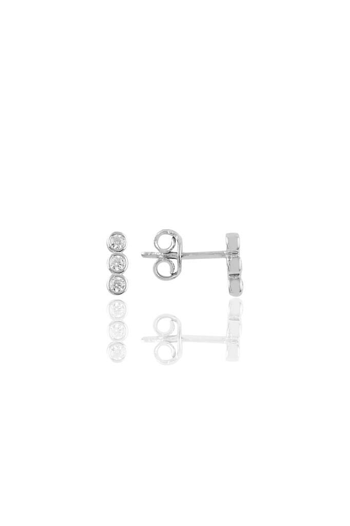 Gümüş  rodyumlu su yolu küpe SGTL10788RODAJ