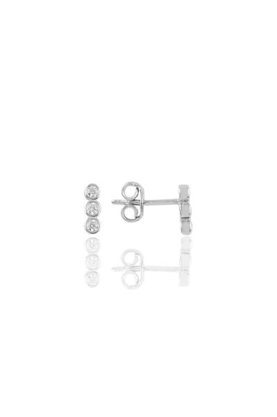 Gümüş  rodyumlu su yolu küpe SGTL10788RODAJ