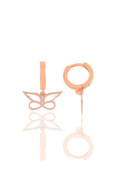 Gümüş  rose sonsuza dek kanatlarımın altında küpe SGTL10789ROSE