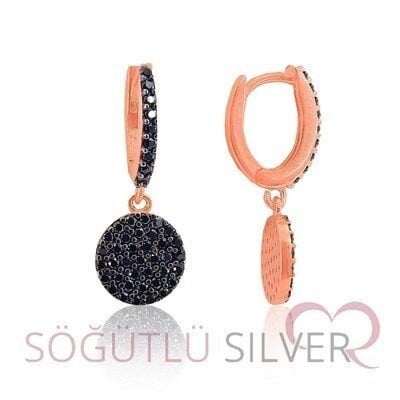 onix taşlı yuvarlak küpe SGTL3340