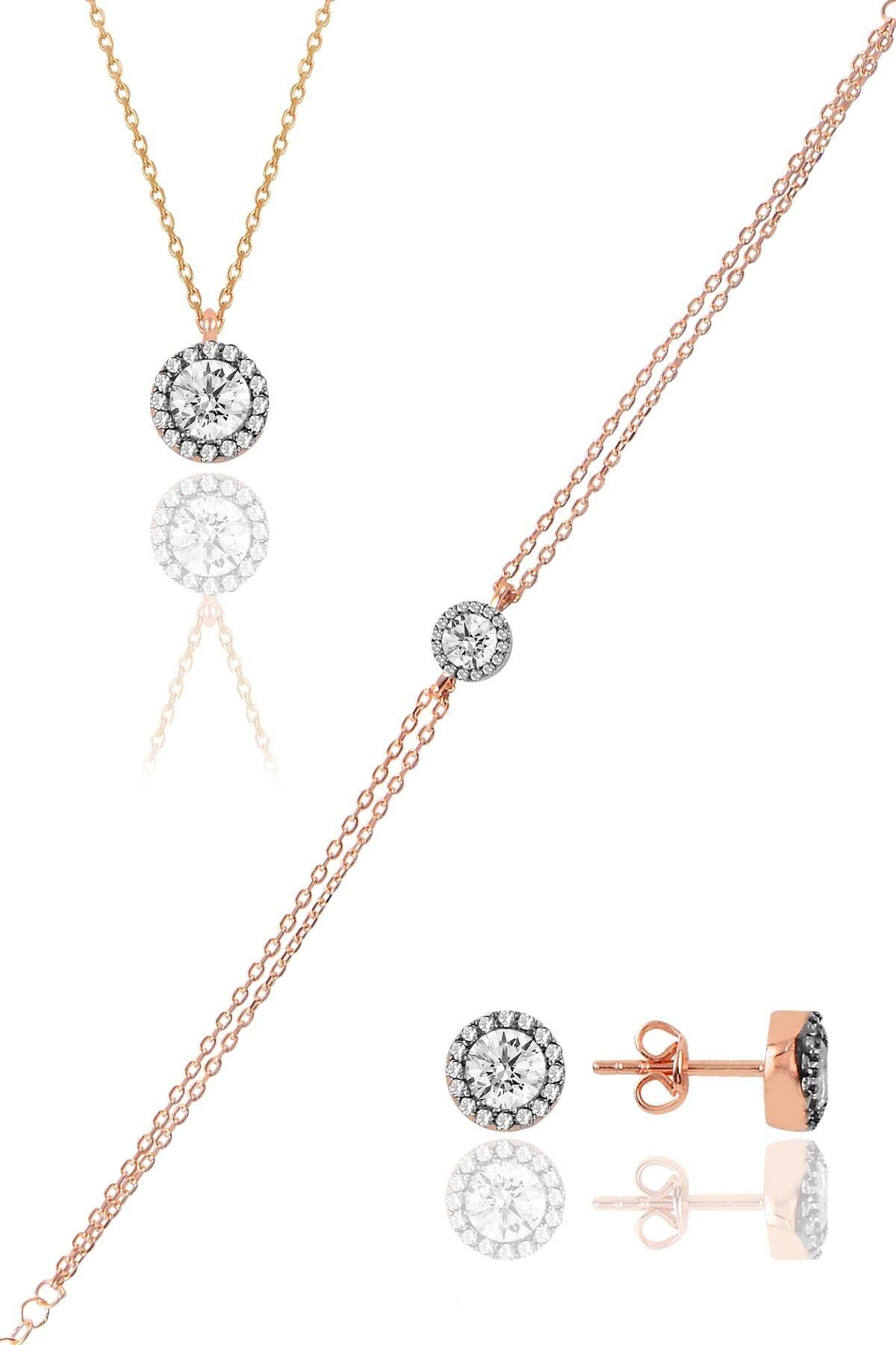 Gümüş elmas montürlü set SGTL9894