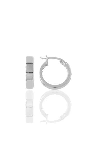 Gümüş rodyumlu 17 mm şarnel halka küpe SGTL9641RODAJ