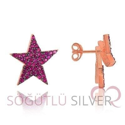 ikili yıldız küpe kupe8180