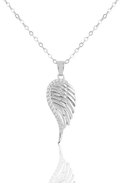 Gümüş pırlanta modeli kanat kolye SGTL9900