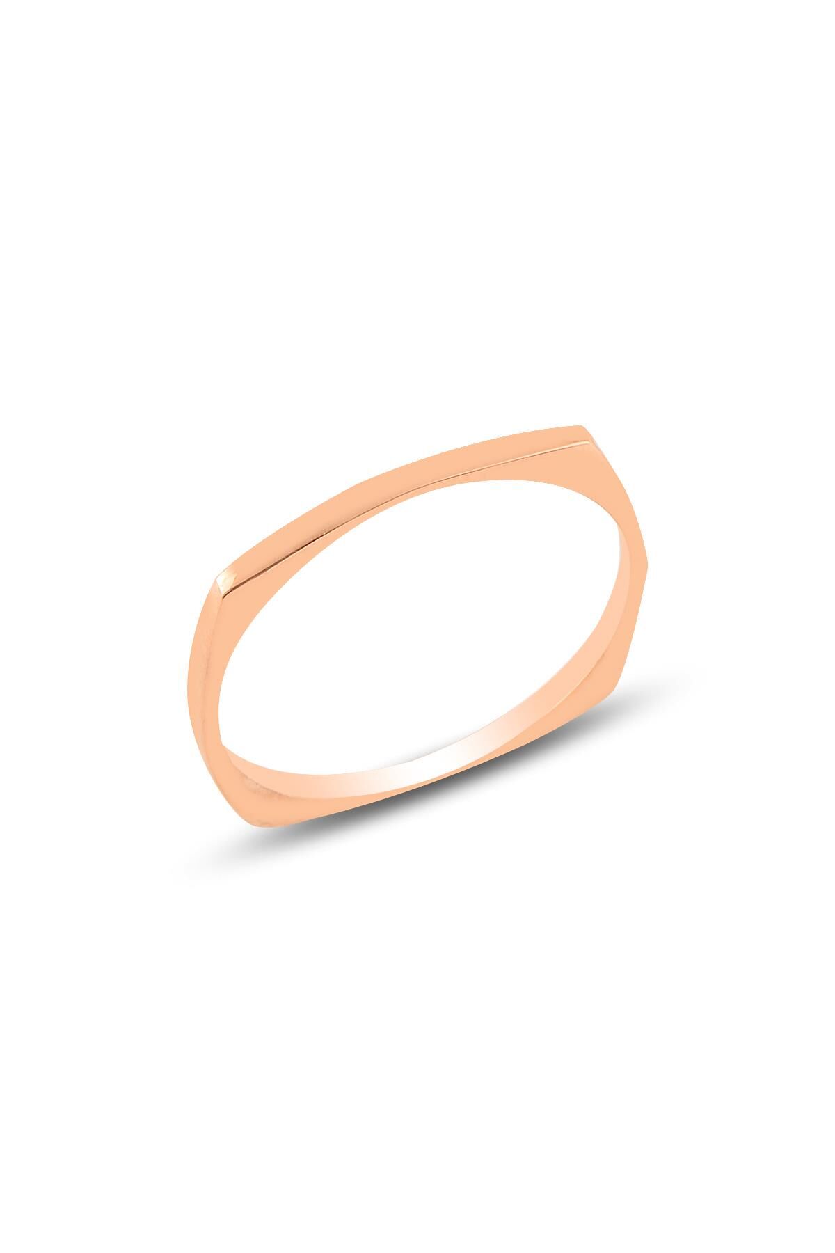 Gümüş rose sade delicate gümüş yüzük SGTL10617ROSE