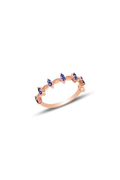 Gümüş rose safir taşlı crown yüzük SGTL10290SFR