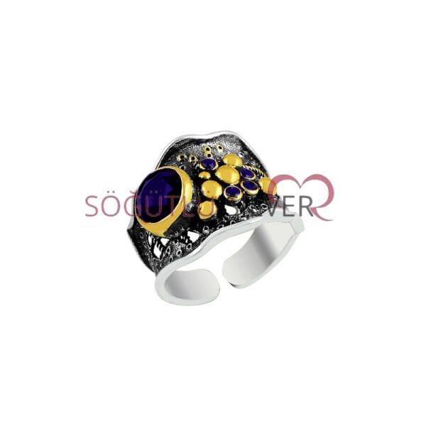 Safir taşlı otantik yüzük SGTL7496