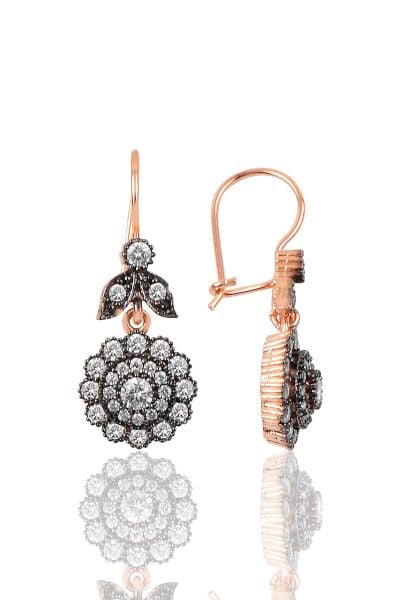 Gümüş elmas montürlü küpe SGTL9859