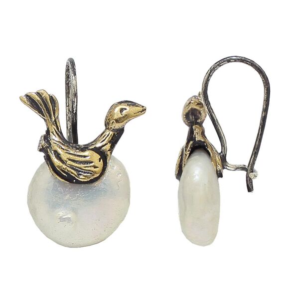 incili taş ördek küpe SGTL2677