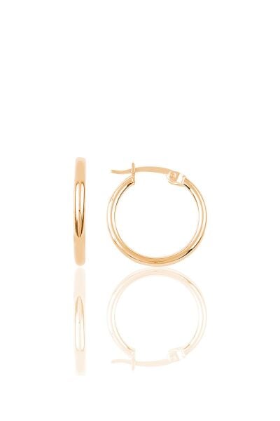 Gümüş rose 19 mm şarnel halka küpe SGTL9643ROSE