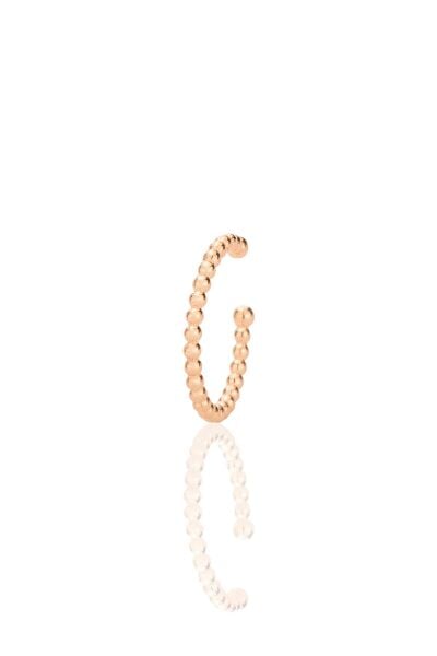 Gümüş rose topçuklu conch kıkırdak küpe SGTL12717ROSE