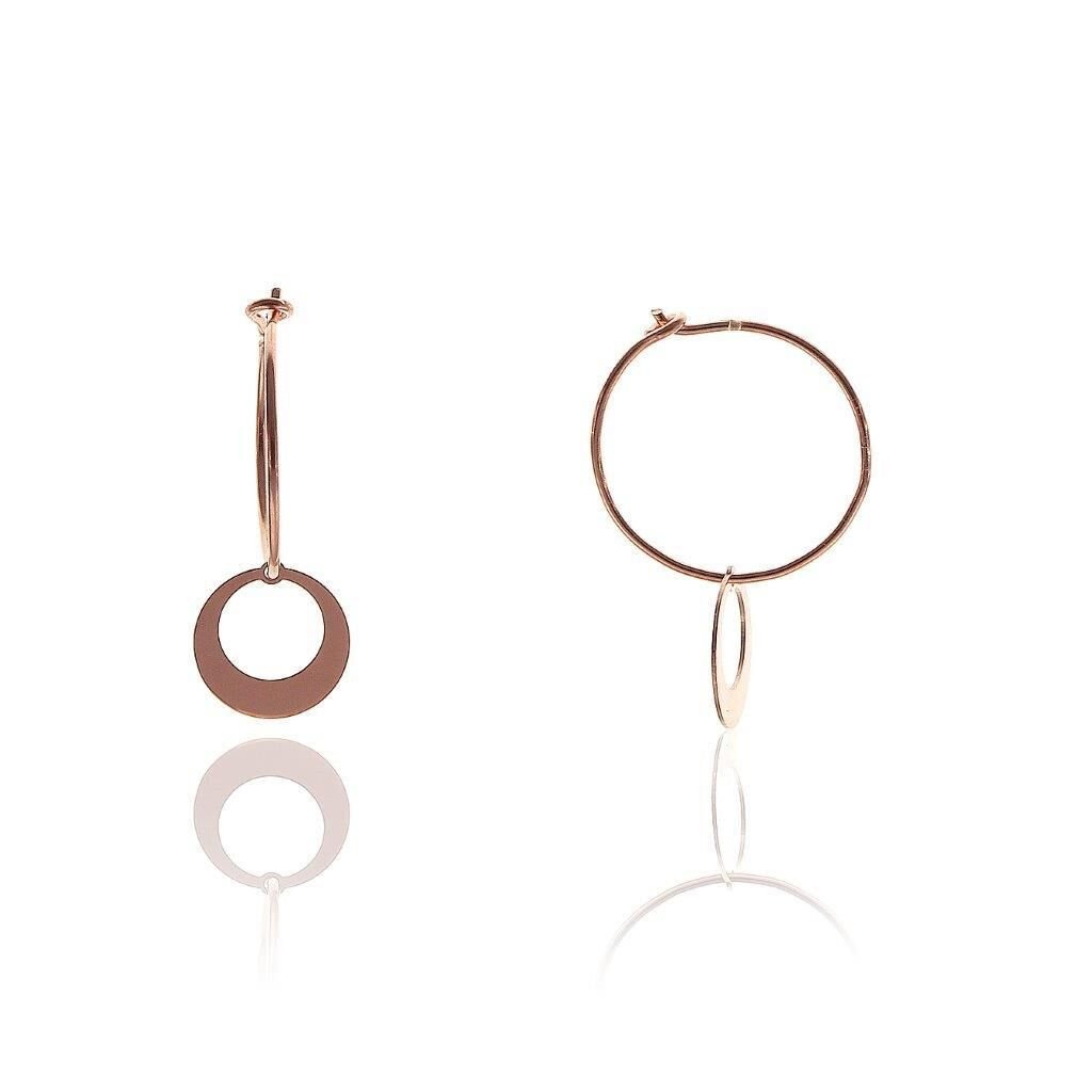 İçi boş Halkalar Gümüş Küpe SGTL5692