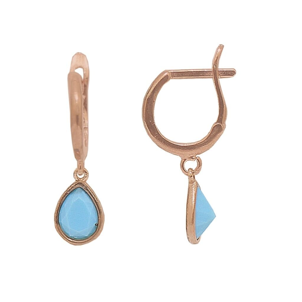 damlalı mavi taşlı küpe SGTL2676