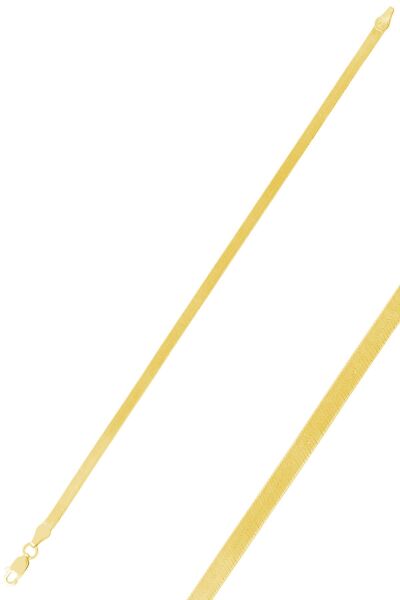 Gümüş desenli çif taraflı italyan yassı bileklik SGTL9834GOLD