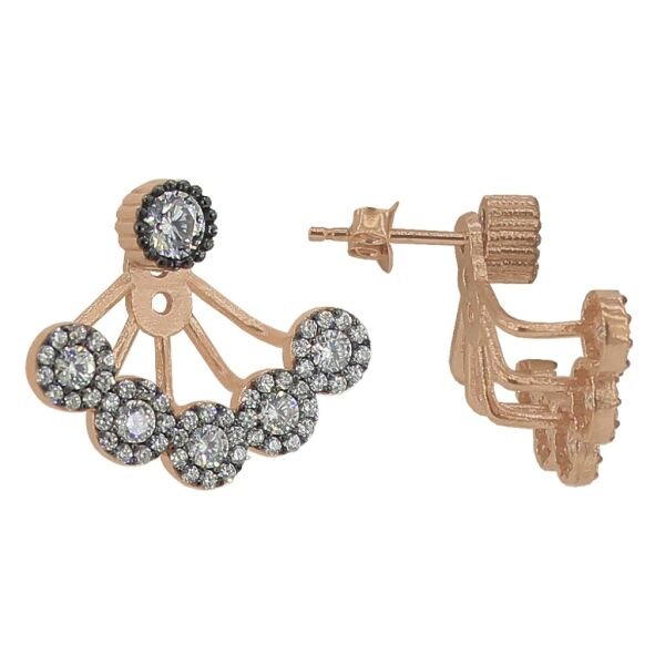 rose elmas montürlü sihirli küpe SGTL2661