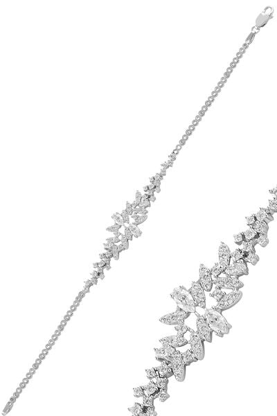 Gümüş rodyumlu pırlanta modeli  prenses gümüş takım. SGTL10620