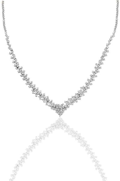 Gümüş rodyumlu pırlanta modeli  su yolu  gümüş takım. SGTL10621