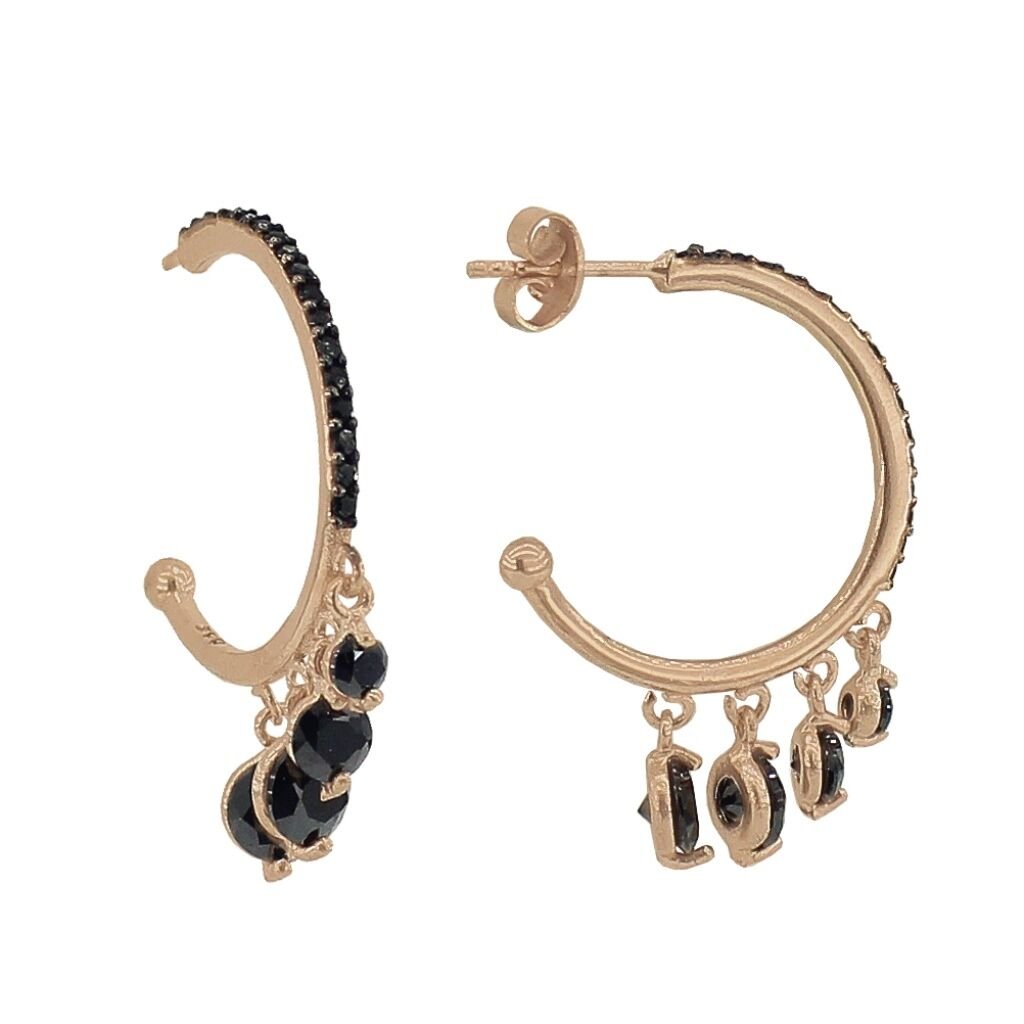 onix taşlı yarım halka küpe SGTL2666