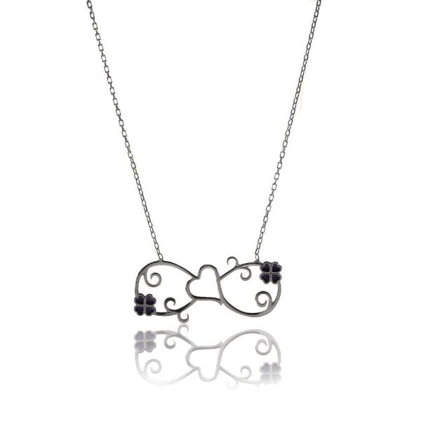 Sonsuz Aşk Rodyumlu Kolye SGTL5711