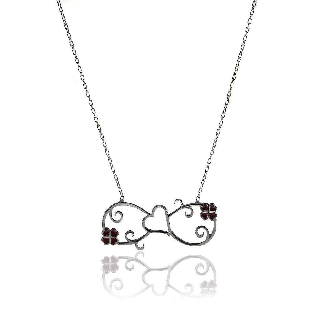 Sonsuz Aşk Rodyumlu Kolye SGTL5713