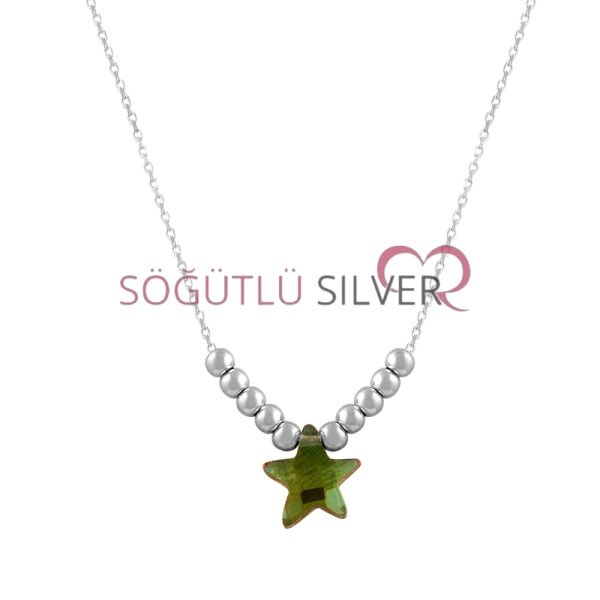 Mistik topaz taşlı yıldız modeli ikili set SGTL7519