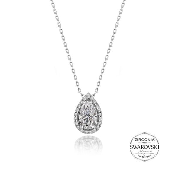 Gümüş Swarovski taşlı pırlanta modeli damla üçlü set SGTL20517SETA