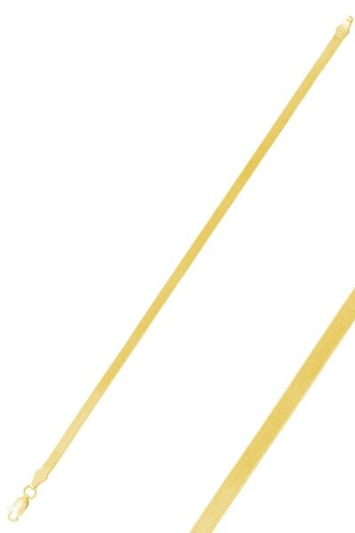 Gümüş desenli çif taraflı italyan yassı bileklik SGTL9836GOLD