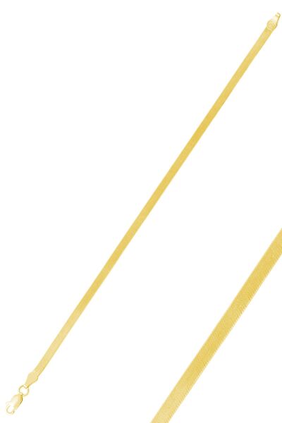 Gümüş desenli çif taraflı italyan yassı bileklik SGTL9836GOLD