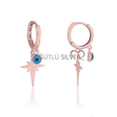 kutup yıldızı ve nazar boncuğu küpe SGTL3737
