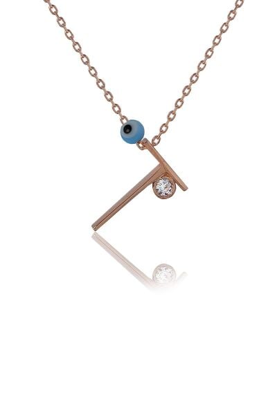 T Harf Gümüş Kolye SGTL4106