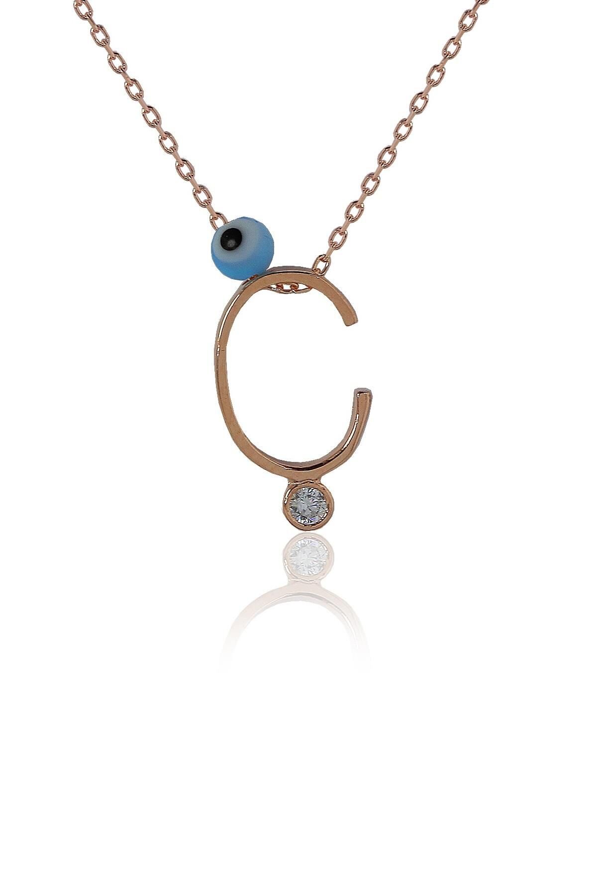 Ç Harf Gümüş Kolye SGTL4107