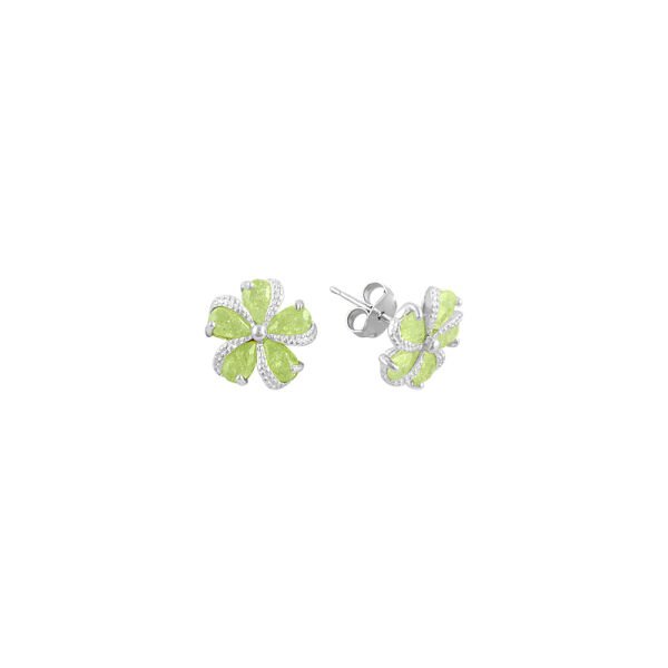 Kristalize taşlı çiçekli ikili set SGTL7527