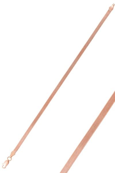 Gümüş desenli çif taraflı italyan yassı bileklik SGTL9837ROSE