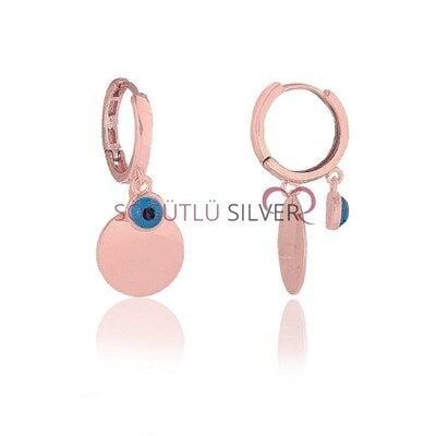 yuvarlak ve nazarlı küpe SGTL3741