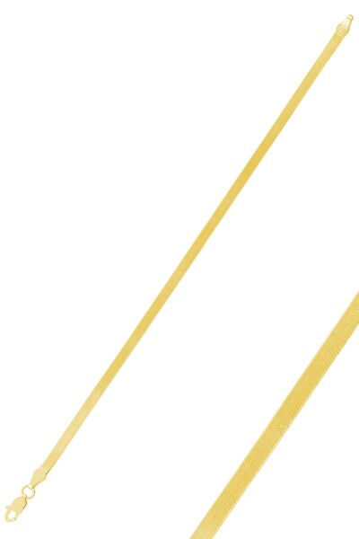 Gümüş desenli çif taraflı italyan yassı bileklik SGTL9838GOLD
