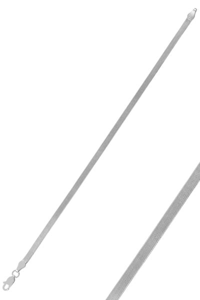 Gümüş desenli çif taraflı italyan yassı bileklik SGTL9838RODAJ