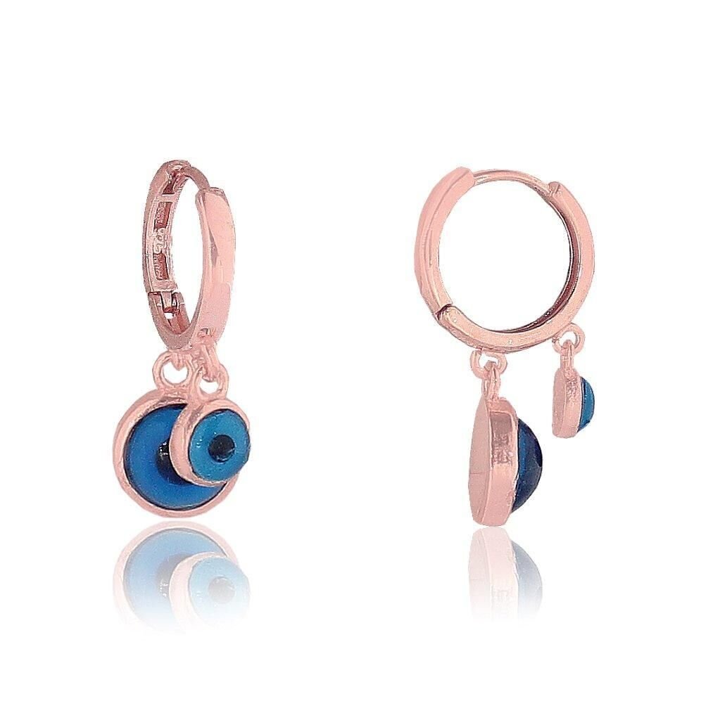 halkalı nazarlı boncuğu küpe SGTL3743