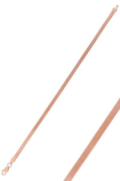 Gümüş desenli çif taraflı italyan yassı bileklik SGTL9838ROSE