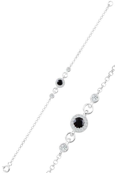 Gümüş onix  ve zirkon taşlı bileklik SGTL12321SIYAH