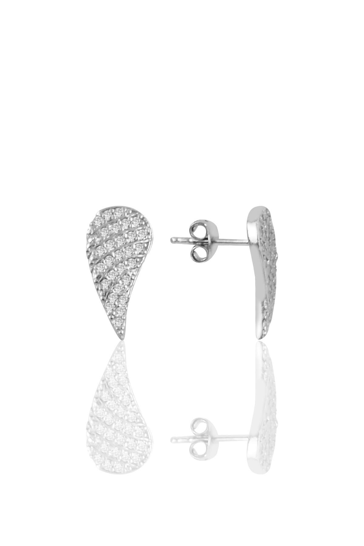 Gümüş kanat modeli küpe SGTL9937