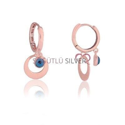 halka ve nazar boncuğu küpe SGTL3748