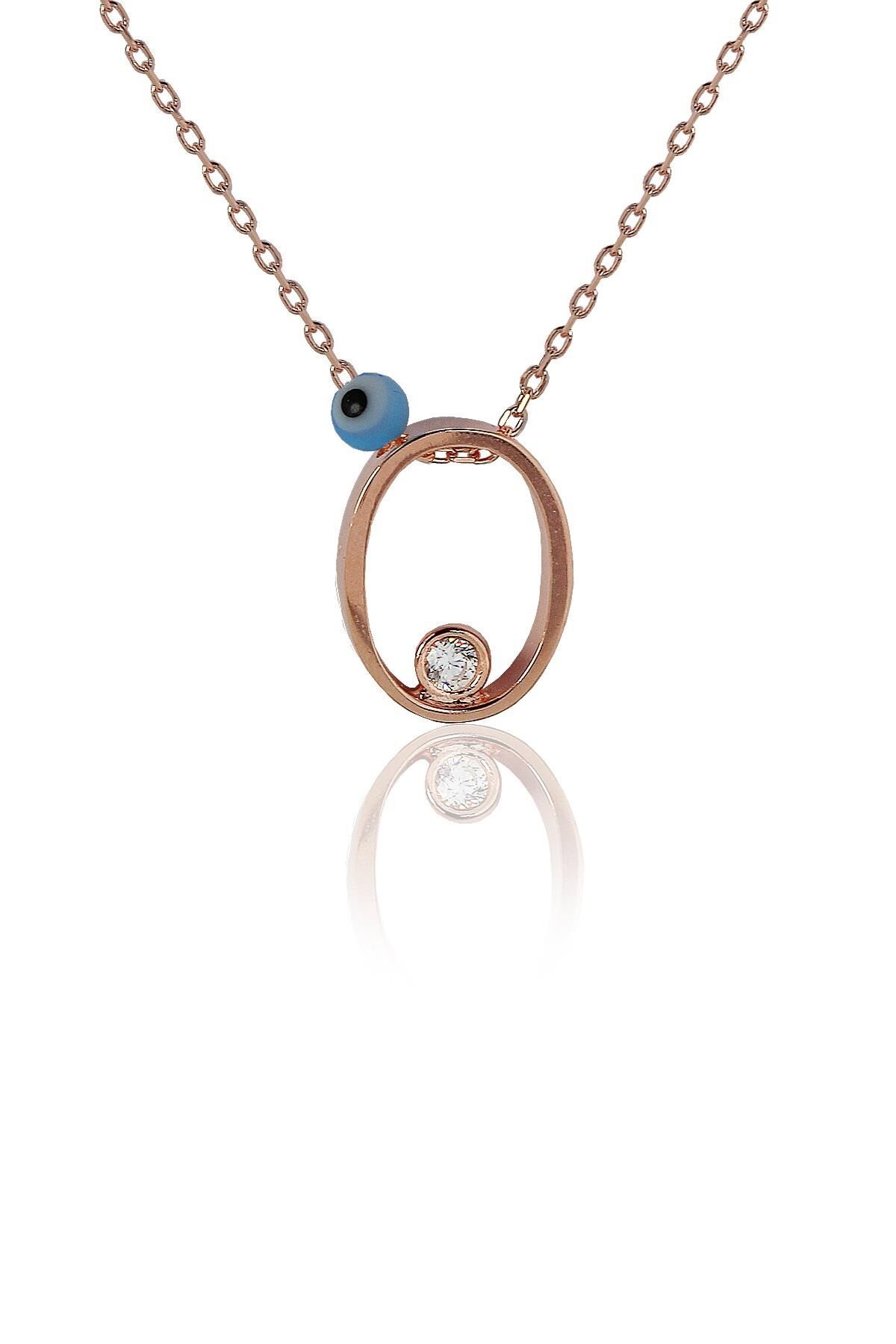 O Harf Gümüş Kolye SGTL4116