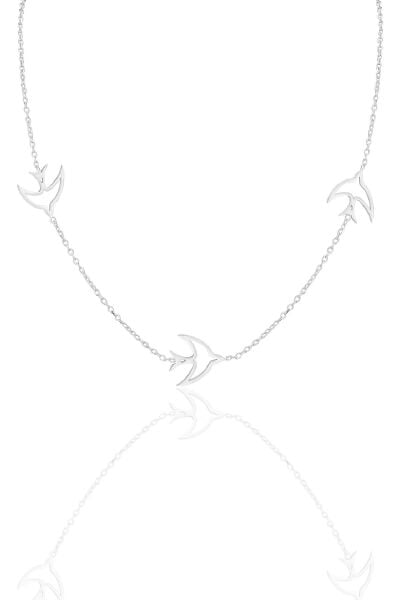 Gümüş rodyumlu martı kolye SGTL12319RODAJ