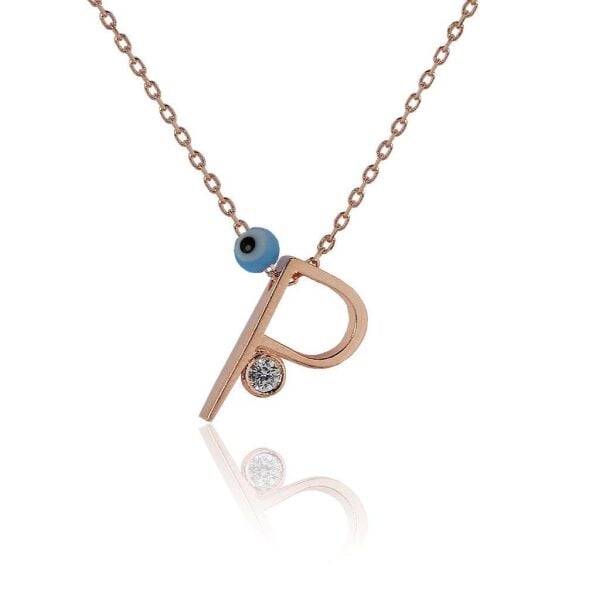 P Harf Gümüş Kolye SGTL4118