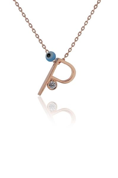 P Harf Gümüş Kolye SGTL4118